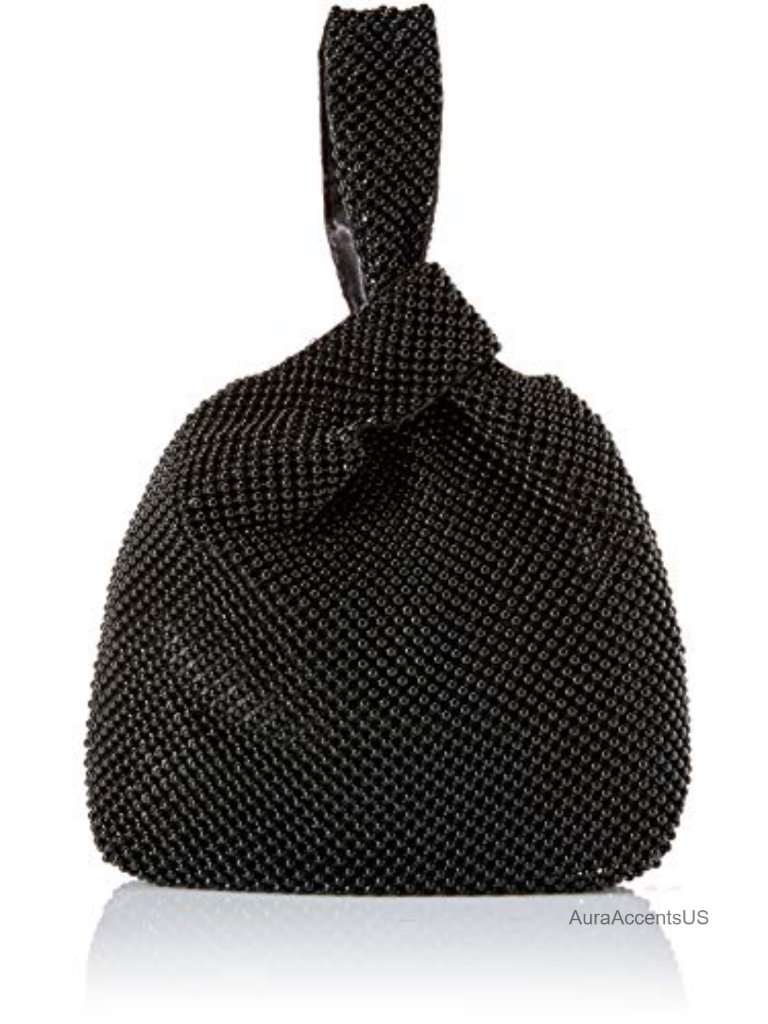 Mesh Pouch Evening Bag With Ring Handles